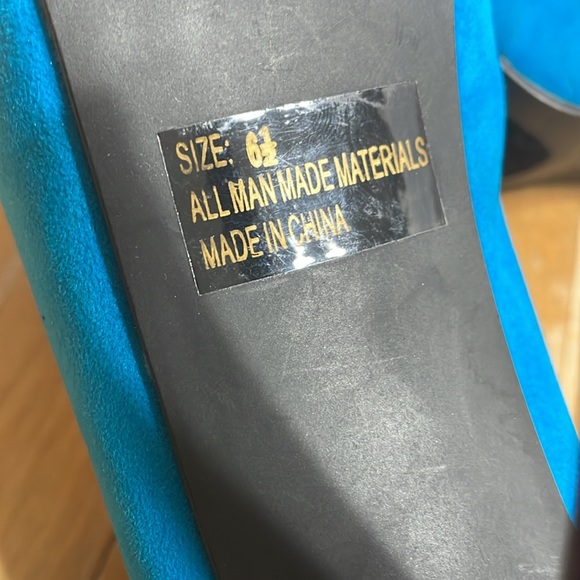 Qupid velvet stiletto platform high heels - Picture 6 of 7